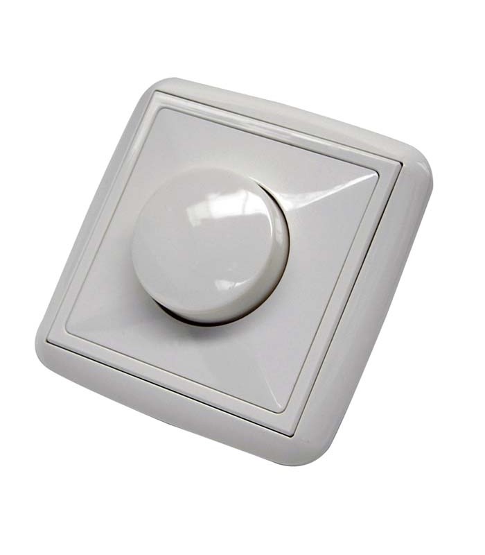 Potenciometro regulador de luz con Interruptor Blanco