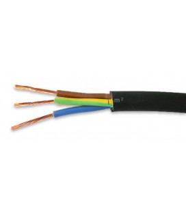 Cable manguera 3G1,5mm² GOMA H05RR-F negro