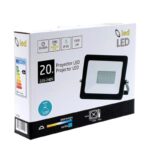 20W Proyector LED negro 6400K