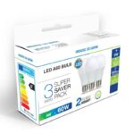 Bombilla LED 9W A60 E27  806 lumens - Pack 3