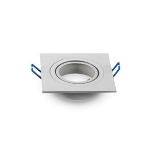 ARO ORIENTABLE CUADRADO ENCASTRABLE ALUMINIO BLANCO