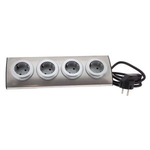 Regleta de enchufes 4X16A para cocinas acero inoxidable