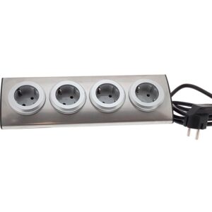 Regleta de enchufes 4X16A para cocinas acero inoxidable