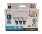 Bombilla LED Esférica 5W P45 - Pack de 3
