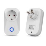 Enchufe 10A WIFI con protección sobretensión e interruptor, compatible con Google Home y Amazon Alexa