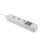 Regleta 3 Tomas schucko 16A protección sobretensión para control remoto compatible con Google Home y Amazon Alexa