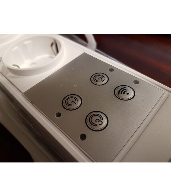 Regleta 3 Tomas schucko 16A protección sobretensión para control remoto compatible con Google Home y Amazon Alexa