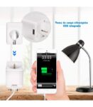 Enchufe WIFI 10A con puerto USB Alexa y protección sobretensión, compatible  con Google Home y Amazon Alexa