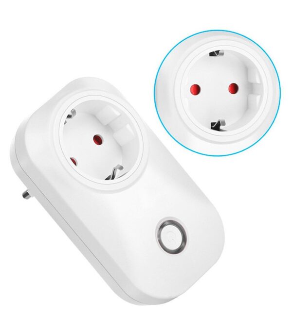 Enchufe 10A WIFI con protección sobretensión e interruptor, compatible con Google Home y Amazon Alexa