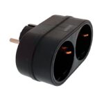 Enchufe adaptador doble frontal 16A
