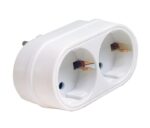 Enchufe adaptador doble frontal 16A