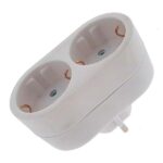 Enchufe adaptador doble frontal 16A