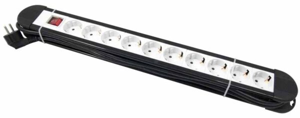 regleta de enchufes 1,5M cable 3G1,5mm2 con interruptor