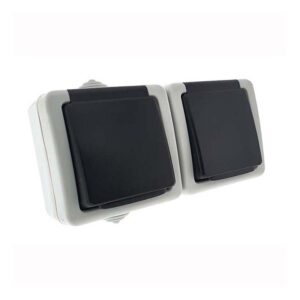 Enchufe doble estanco schuko 16A IP54