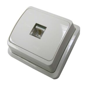 Venunique toma TF RJ11 6/4 blanca