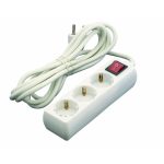 Regleta de enchufe con interruptor 1,5M blanco