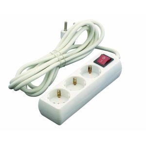Regleta de enchufe con interruptor 1,5M blanco