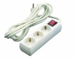 Regleta de enchufe con interruptor 1,5M blanco