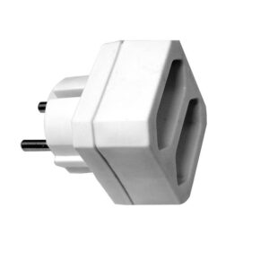 Adaptador 2 tomas europlug 10A frontal