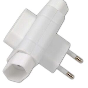 Adaptador 3 tomas 10A blanco