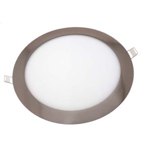 18W Panel LED empotrable cromado - Redondo Ø225