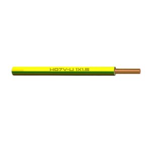 Cable verde y amarillo H07V-U 1,5mm2