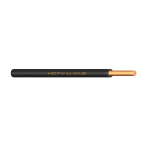 Cable H07V-U 1,5mm2 Negro unipolar rígido