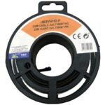 2x0,75mm² H03VVH2-F Cable manguera plana negro