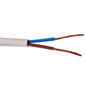 2x1mm² H05VV-F cable manguera redonda blanco