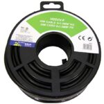 2x1,5mm² H05VV-F cable manguera redonda negro