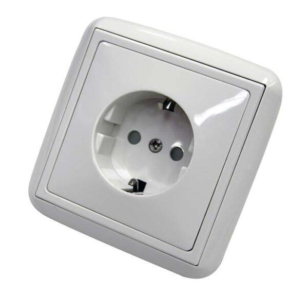 Toma schuko 16A Serie Lotus blanca