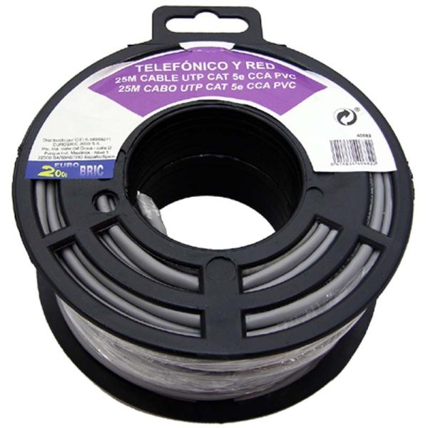 25M Cable UTP cat 5E gris
