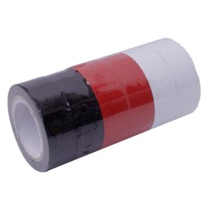 Lote 6 cintas aislantes 10x19mm (2 blancas,2 negras, 2 rojas)