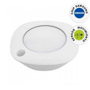 Luz de armario circular con sensor de movimiento
