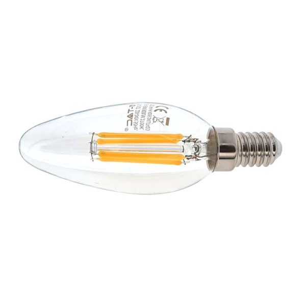 Bombilla Led Filamento 6W vela E14 2700K 600 lumens