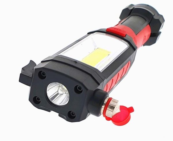 Luz emergencia coche con cuchilla cortacinturones y martillo rompecristales