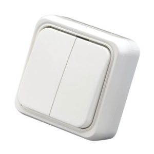 Interruptor de luz eléctrico doble superficie 10A