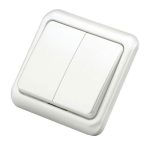 Conmutador doble empotrar blanco