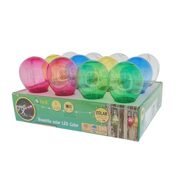 Pack 12 Bombillas solares de colores
