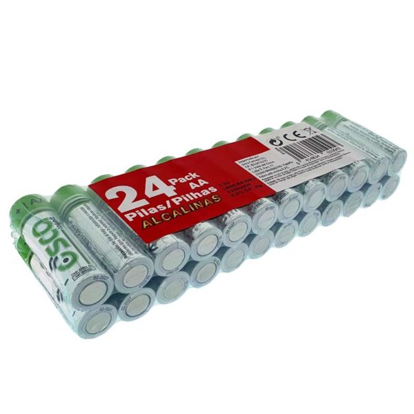Pilas alcalinas AA en pack de 24