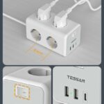 Base múltiple de enchufes con USB
