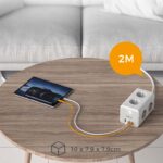 Base múltiple de enchufes con USB