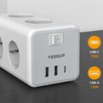 Base múltiple de enchufes con USB
