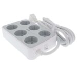 Regleta de Enchufes Eléctrica de 6 Tomas 16A Schuko con 3 Puertos USB