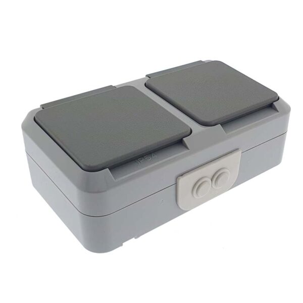 2 bases de enchufe estanco schuko 16A IP54