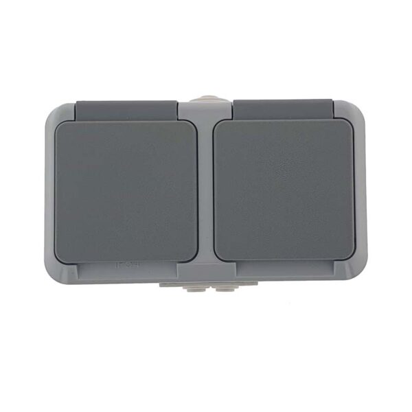 2 bases de enchufe estanco schuko 16A IP54