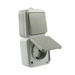 Conjunto interruptor 10A con base enchufe estanca 16A IP54