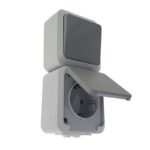 Conjunto interruptor 10A con base enchufe estanca 16A IP54
