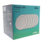 Panel led 18W pack de 6 unidades